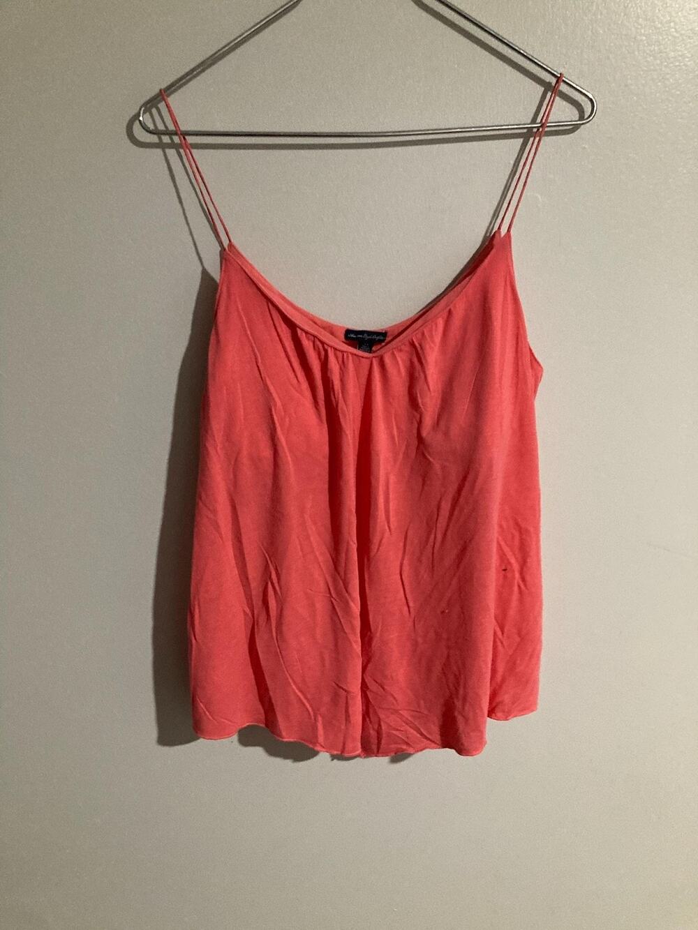 American Eagle Outfitters Tank Womens L Pink Tunic Built-In Bra Jersey Casual